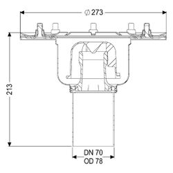 Kessel Grundkörper Ferrofix Pressflansch System 125 DN 70, Auslauf senkrecht... KESSEL-54210 4026092053676 (Abb. 1)