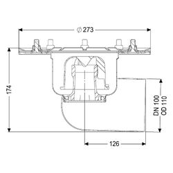 Kessel Grundkörper Ferrofix Pressflansch System 125 DN 100, Auslauf seitlich... KESSEL-54220 4026092053669 (Abb. 1)