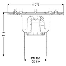 Kessel Grundkörper Ferrofix System 125 DN 100, mit Pressflansch, Auslauf senkrecht... KESSEL-54230 4026092053683 (Abb. 1)