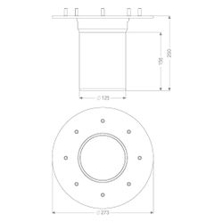 Kessel Verlängerungsstück für Ferrofix System 125, Edelstahl 200mm, 54906... KESSEL-54906 4026092110713 (Abb. 1)