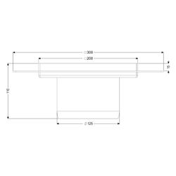 Kessel Ferrofix Aufsatzstück System 125 Klebeflansch, 200x200mm, Gitterrost... KESSEL-54917 4026092072431 (Abb. 1)