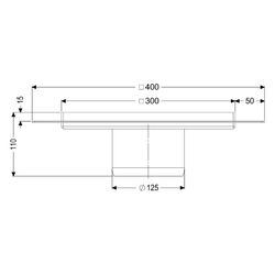 Kessel Ferrofix Aufsatzstück Klebeflansch, 300x300mm Gitterrost, Höhe 15mm... KESSEL-54923 4026092098653 (Abb. 1)