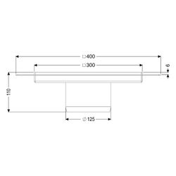 Kessel Ferrofix Aufsatzstück Klebeflansch, 300x300mm Gitterrost, Höhe 6mm... KESSEL-54929 4026092099902 (Abb. 1)