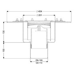 Kessel Grundkörper Ferrofix System 185, DN 100, senkrecht, Edelstahl... KESSEL-55110 4026092107515 (Abb. 1)