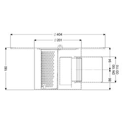 Kessel Grundkörper Klebeflansch System 185, DN 100 waagerecht, Edelstahl 1.4301... KESSEL-55125 4026092107546 (Abb. 1)