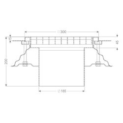 Kessel Aufsatzstück Ferrofix, 300x300mm, Gitterrost, L 15, Edelstahl, 55131... KESSEL-55131 4026092107560 (Abb. 1)