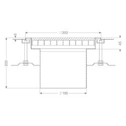 Kessel Aufsatzstück Ferrofix 185, 300x300x200mm, Edelstahl, L 15... KESSEL-55133 4026092107584 (Abb. 1)