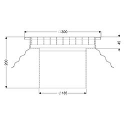 Kessel Aufsatzstück Ferrofix eckig, 300x300x200mm L 15, Edelstahl... KESSEL-55135 4026092107607 (Abb. 1)