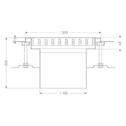 Kessel Aufsatzstück Ferrofix System 185 L 15, 300x300mm, Edelstahl... KESSEL-55137 4026092107621 (Abb. 1)