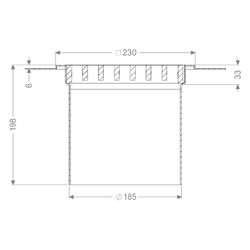 Kessel Aufsatzstück Ferrofix 185, 230x230x200mm, Edelstahl 1.4301, 55138... KESSEL-55138 4026092107638 (Abb. 1)