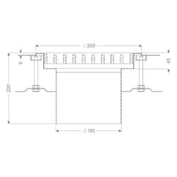 Kessel Aufsatzstück Ferrofix, 300x300mm, Edelstahl, 55139... KESSEL-55139 4026092107645 (Abb. 1)