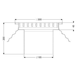 Kessel Aufsatzstück Ferrofix 300x300x200mm, L 15, Edelstahl... KESSEL-55141 4026092107669 (Abb. 1)
