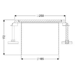 Kessel Reinigungsverschluss Ferrofix System 185, 250x250x200mm, Edelstahl, 55142... KESSEL-55142 4026092107676 (Abb. 1)
