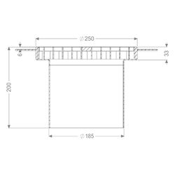Kessel Aufsatzstück Ferrofix 185, 250x250x200mm, Gitterrost, Edelstahl, 55145... KESSEL-55145 4026092107706 (Abb. 1)