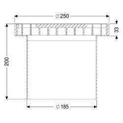 Kessel Aufsatzstück Ferrofix rund, 250mm, L15, Edelstahl 1.4301... KESSEL-55146 4026092107713 (Abb. 1)