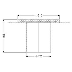 Kessel Ferrofix Reinigungsverschluss System 125 Klebeflansch, mit Hygieneaufsatz, gasdich... KESSEL-59012 4026092103463 (Abb. 1)