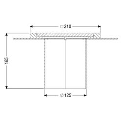Kessel Ferrofix Reinigungsverschluss System 125, mit Klebeflansch Hygieneaufsatz, verschr... KESSEL-59014 4026092103586 (Abb. 1)