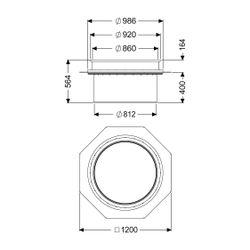 Kessel WU-Verlängerungsstück für Schachtmodul, mit Dichtmatte, 680378... KESSEL-680378 4026092069332 (Abb. 1)