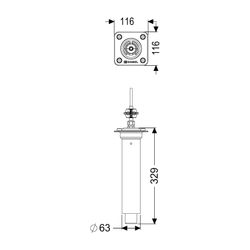 Kessel Umrüstsatz für Pegelsonde, 10m, mit Tauchrohr 288mm, 681042... KESSEL-681042 4026092096604 (Abb. 1)