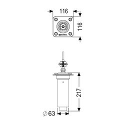 Kessel Umrüstsatz für Pegelsonde, 10m, mit Tauchrohr 181mm, 681046... KESSEL-681046 4026092096642 (Abb. 1)