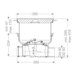 Kessel Reinigungsrohr Staufix DN 90 Bodenplatte, Schwarz... KESSEL-700090.10S 4026092075869 (Abb. 1)