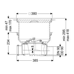 Kessel Reinigungsrohr Staufix DN 90 Bodenplatte, befliesbar... KESSEL-700090.10X 4026092075876 (Abb. 1)