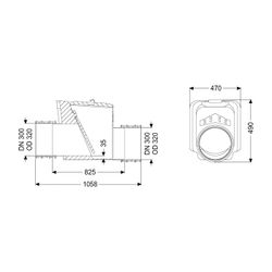 Kessel Rückstauverschluss Multitube DN 300, 1 Klappe... KESSEL-71300 4026092011614 (Abb. 1)