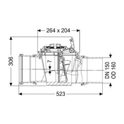 Kessel Rückstauverschluss Staufix DN 150 Typ 1, freiliegend... KESSEL-720150 4026092076088 (Abb. 1)