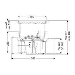 Kessel Rückstauverschluss Staufix DN 200 Bodenplatte Typ 1, befliesbar... KESSEL-720200.10X 4026092076132 (Abb. 1)