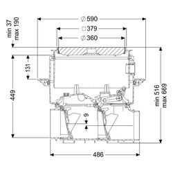 Kessel Staufix Rückstauverschluss SWA Typ 2, Bodenplatte Schwarz... KESSEL-73000.10S 4026092053843 (Abb. 1)