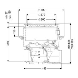 Kessel Rückstauverschluss Staufix SWA ohne Stutzen Bodenplatte, befliesbar... KESSEL-73000.10X 4026092073032 (Abb. 1)