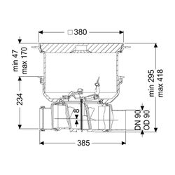 Kessel Rückstauverschluss Staufix DN 90 Bodenplatte Typ 2 R, Schwarz... KESSEL-730090.10SR 4026092076316 (Abb. 1)