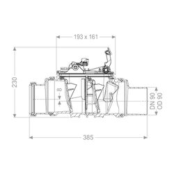 Kessel Rückstauverschluss Staufix DN 90 Typ 2, freiliegend... KESSEL-730090 4026092076293 (Abb. 1)