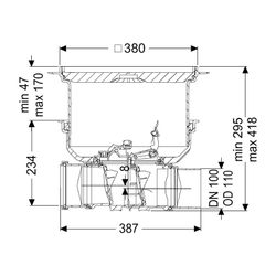 Kessel Rückstauverschluss Staufix DN 100 Bodenplatte Typ 2 R, befliesbar... KESSEL-730100.10XR 4026092076392 (Abb. 1)