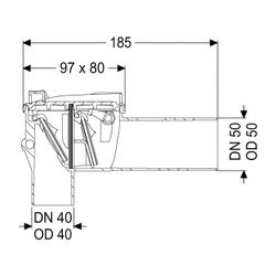 Kessel Rückstauverschluss Staufix Siphon DN 50 Waschtisch Typ 5... KESSEL-73051 4026092027400 (Abb. 1)