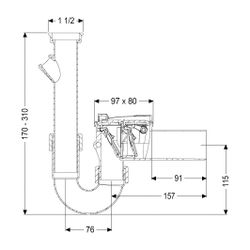 Kessel Rückstauverschluss Staufix Siphon DN 50 Waschmaschine Typ 5... KESSEL-73052 4026092027615 (Abb. 1)