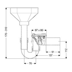Kessel Rückstauverschluss Staufix Siphon DN 50 Einlauftrichter Typ 5... KESSEL-73053 4026092027622 (Abb. 1)