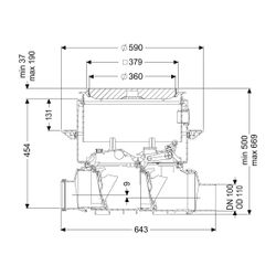 Kessel Rückstauverschluss Staufix SWA DN 100 Bodenplatte, Schwarz... KESSEL-73100.10S 4026092003916 (Abb. 1)