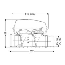 Kessel Rückstauverschluss Staufix SWA DN 150, freiliegend... KESSEL-73150.10 4026092003961 (Abb. 1)