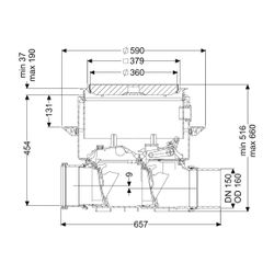 Kessel Rückstauverschluss Staufix SWA DN 150 Bodenplatte, Schwarz... KESSEL-73150.10S 4026092003978 (Abb. 1)