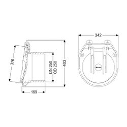 Kessel Rohrklappe DN 250, 79250... KESSEL-79250 4026092011645 (Abb. 1)