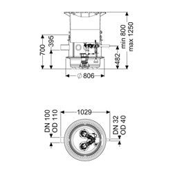 Kessel Pumpstation Aquapump Medium Duo GTF 600, 800-1250mm, Klasse B... KESSEL-824811B 4026092045152 (Abb. 1)