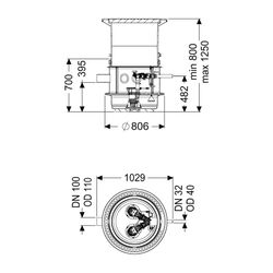 Kessel Pumpstation Aquapump Medium Duo GTF 600, 800-1250mm, Klasse D... KESSEL-824811D 4026092045169 (Abb. 1)