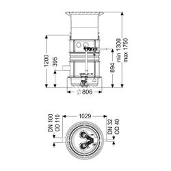 Kessel Pumpstation Aquapump Medium Duo GTF 600, 1300-1750mm, Klasse D... KESSEL-824821D 4026092045183 (Abb. 1)