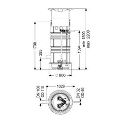 Kessel Pumpstation Aquapump Medium Duo GTF 600, 1800-2250mm, Klasse B... KESSEL-824831B 4026092045190 (Abb. 1)