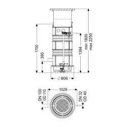 Kessel Pumpstation Aquapump Medium Duo GTF 600, 1800-2250mm, Klasse D... KESSEL-824831D 4026092045206 (Abb. 1)