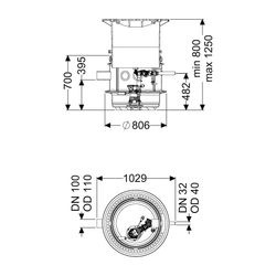 Kessel Pumpstation Aquapump Medium Mono GTF 600, 800-1250mm, Klasse B... KESSEL-825810B 4026092045213 (Abb. 1)