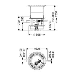 Kessel Pumpstation Aquapump Medium Mono GTF 600, 800-1250mm, Klasse D... KESSEL-825810D 4026092045220 (Abb. 1)