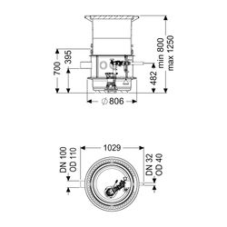 Kessel Pumpstation Aquapump Medium Tronic GTF 600, 800-1250mm, Klasse D... KESSEL-825811D 4026092045244 (Abb. 1)