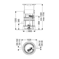 Kessel Pumpstation Aquapump Medium Tronic GTF 600, 1300-1750mm, Klasse B... KESSEL-825821B 4026092045275 (Abb. 1)